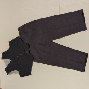 Toddler Boy 2 Piece Suit Vest Set Gray 3T